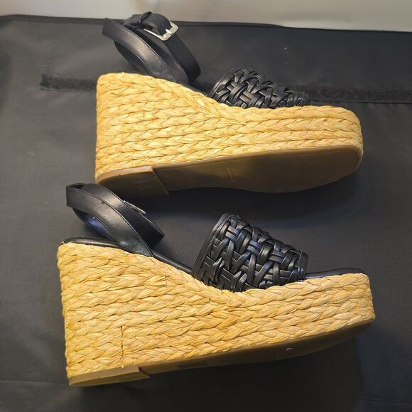 BRAND NEW MARC FISHER WOMEN's GODINA ESPADRILLE SQUARE TOE WEDGE SANDAL G1 - Picture 7 of 15